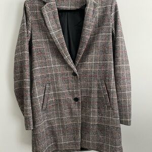 Women's Plaid Coat - Gray